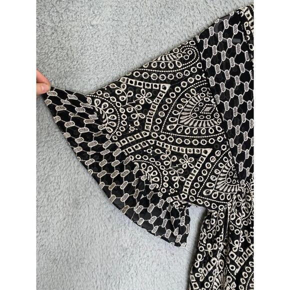 Anthropologie Akemi Kin Brooke eyelet swing dress sheer embroidered boho 4 - Picture 4 of 11